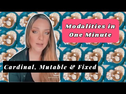 Cardinal, Fixed & Mutable: Modalities in 1 Minute