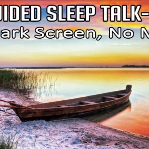 The Lake Island Cabin. Guided Sleep Story (Dark Screen. No Music)