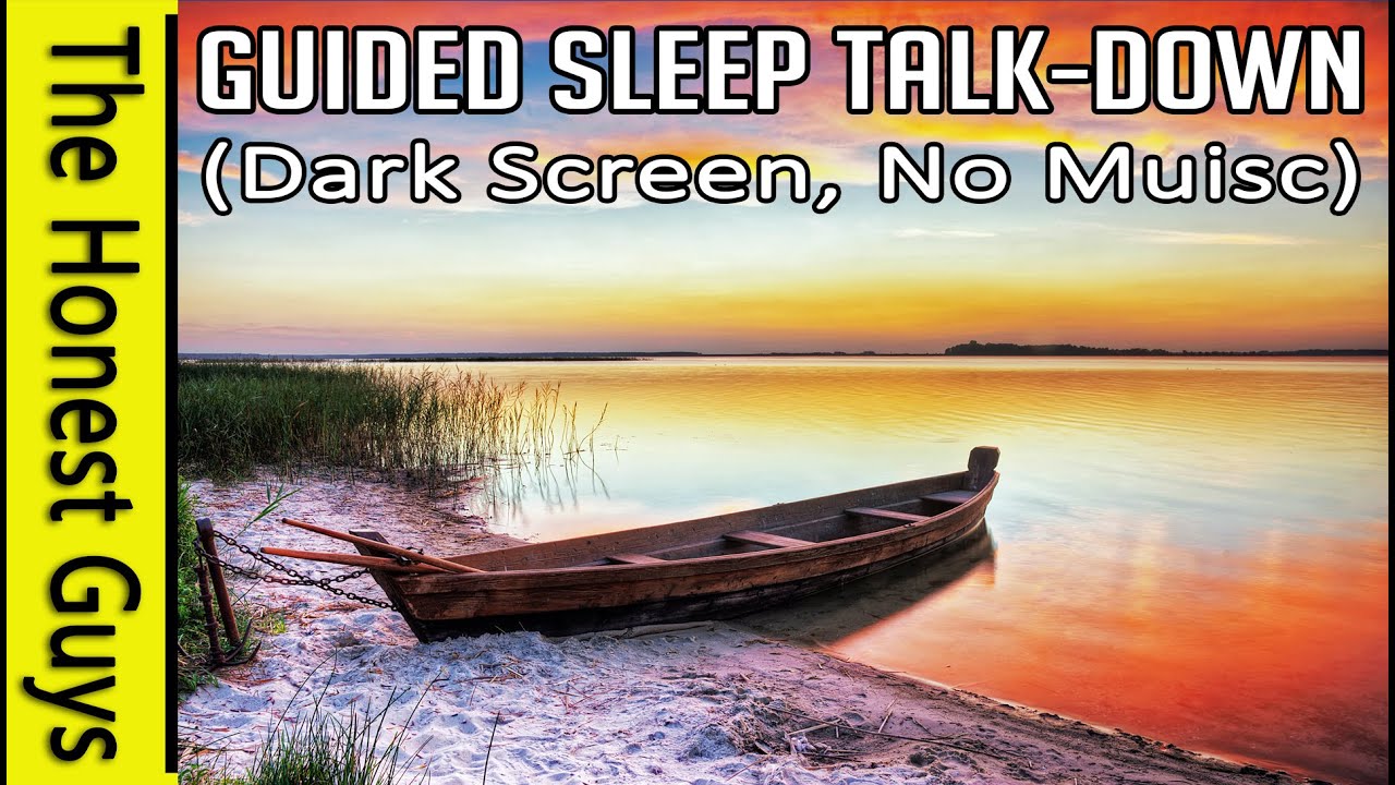 The Lake Island Cabin. Guided Sleep Story (Dark Screen. No Music)