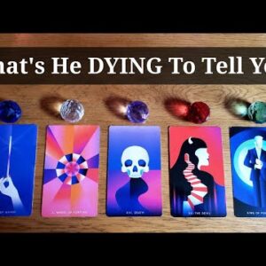 What's He DYING To Tell You? 😲🥵❤️(SHOCKINGLY ACCURATE) *Pick A Card* Tarot Reading