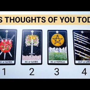 His THOUGHTS Of You TODAY 🤯🥰❤️ (Incredibly POWERFUL & ACCURATE) ✨🔮 *Pick A Card* Love Tarot Reading