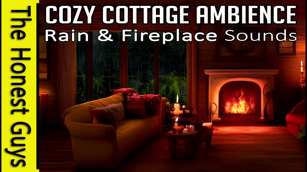 Cozy Cottage Ambience: Rain & Fireplace Sounds for Sleep (10 Hours)