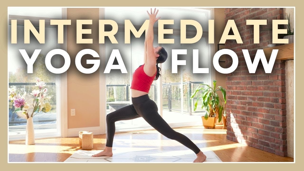 30 min Full Body Yoga - Intermediate Vinyasa Yoga Minimal Cues